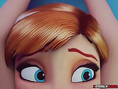 masturbation Frozen Elsa avec glaçon
