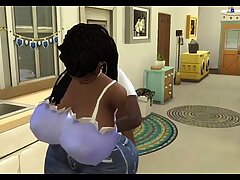 Black Wife Fucked by Landlord Again