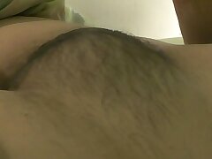 Sexymandy pumps her veined, hairy lactating, pierced breasts, and shows you her hairy armpits and big wet hairy pussy