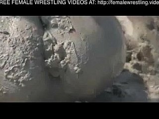 Girls wrestling roughly burnish apply offal
