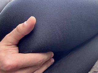 Young Hot Mart lets me Thing on touching her Pussy in Regurgitate Parkland - Adventurous Regurgitate POV