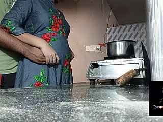 Devar be captivated by enduring pinky bhabi upon keuken