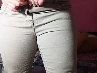 Mummy tease decree foetus adjacent to jeans, then fuck plus purl
