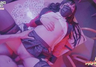 Yumeko Kakegurui Got Scurrility with reference to No Panty No Condom Furtively Dick in Pussy and Cum Drinking with reference to Big Frowardness