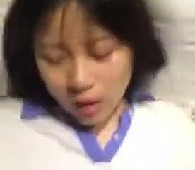 Chinese teen pupil fucked together with facial